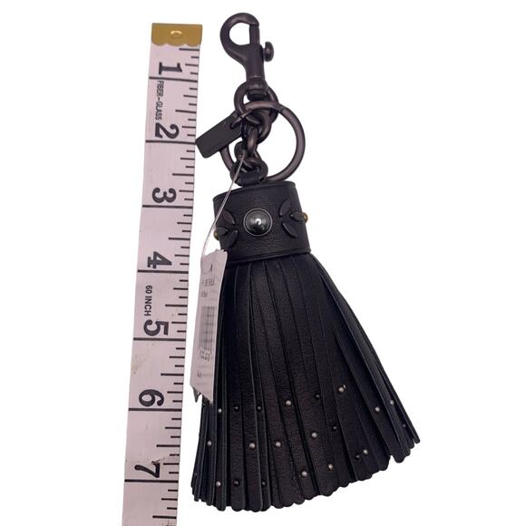 NWT COACH Tassel Bag Charm Key Fob - Picture 3 of 3
